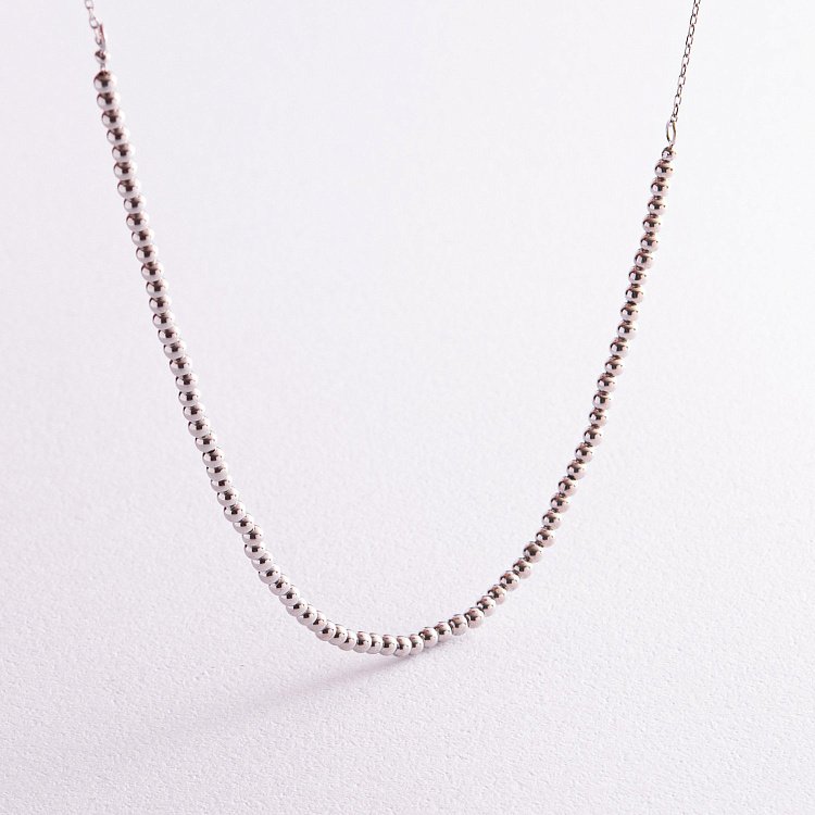 Серебряное колье "Шарики" 181214 от ювелирного магазина Оникс - 1