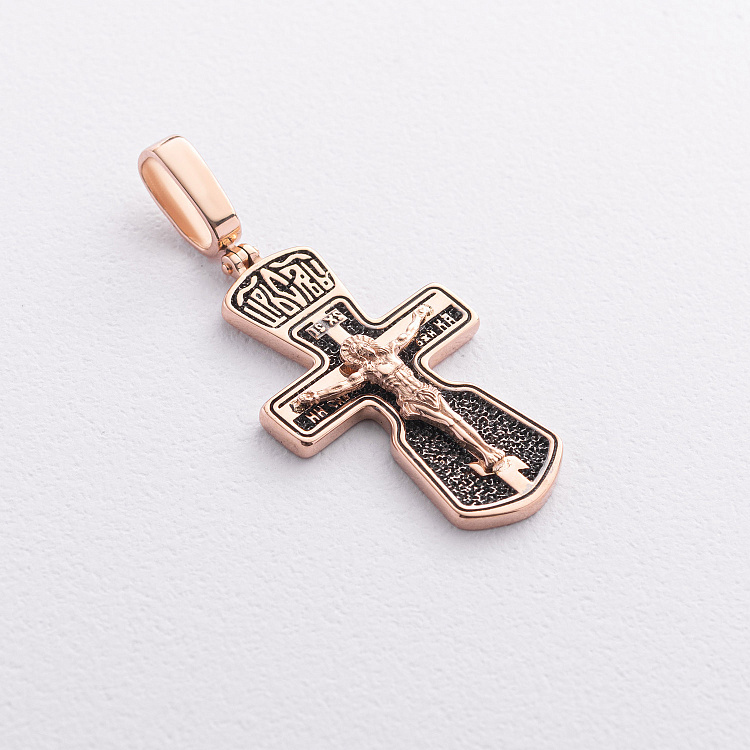 Православный золотой крестик "Распятие" 240240 от ювелирного магазина Оникс