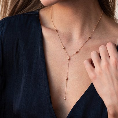 Золоте кольє "Кульки" кол01918 №8