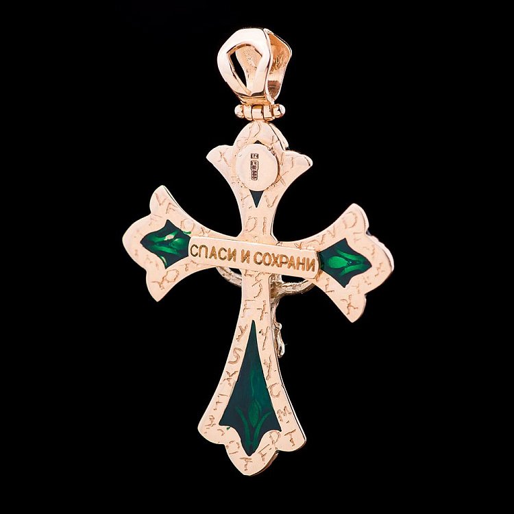 Золотий православний хрестик п00634 від ювелірного магазину Онікс - 1