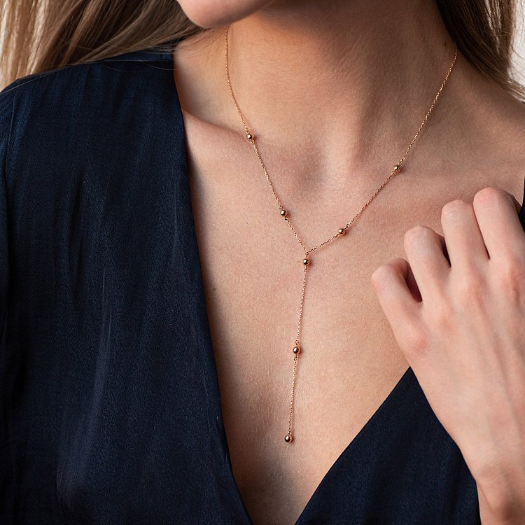 Золоте кольє "Кульки" кол01918 від ювелірного магазину Онікс - 9