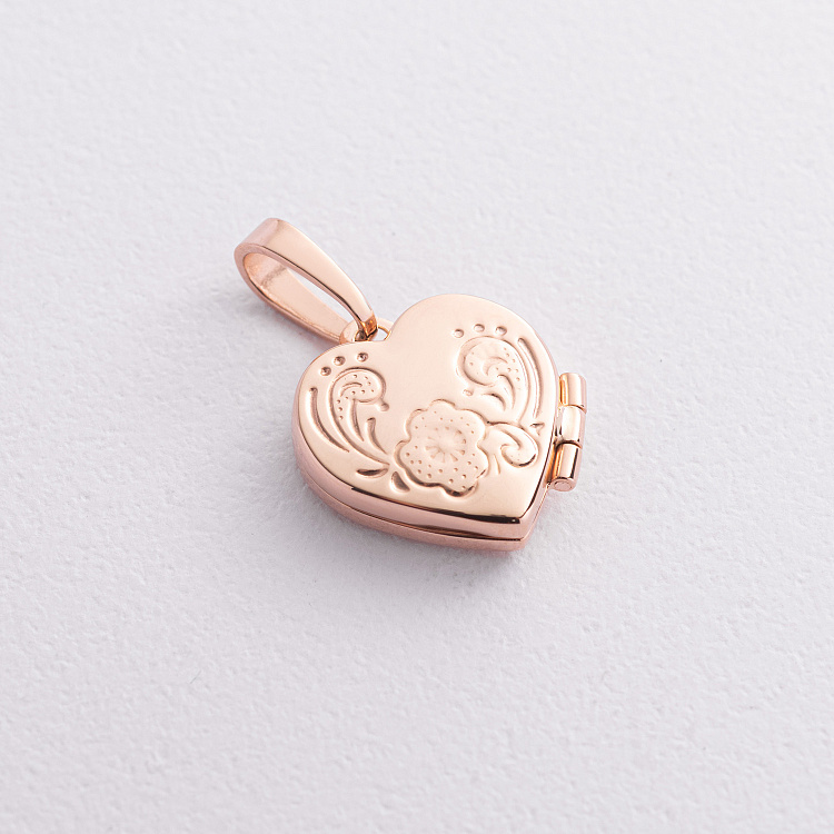 Золотий кулон "Серце" для фотографії п01617 від ювелірного магазину Онікс