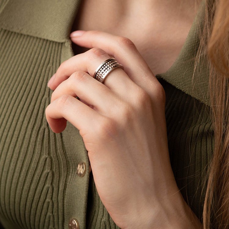 Каблучка "Gina" у білому золоті к07412 від ювелірного магазину Онікс - 5