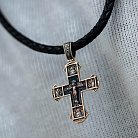 Золотой православный крест "Распятие" п02416 от ювелирного магазина Оникс - 1