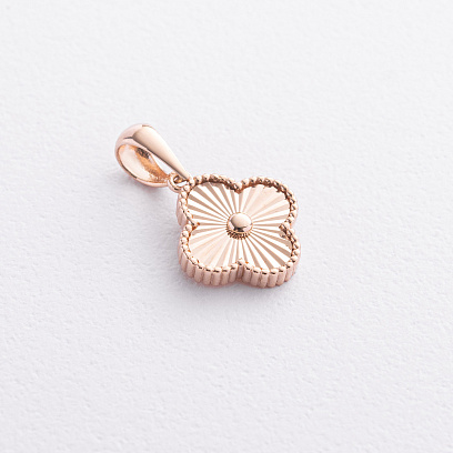 Кулон "Конюшина" в червоному золоті п04067