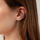 Срібна сережка - каффа "Змія" 123291 от ювелирного магазина Оникс - 4