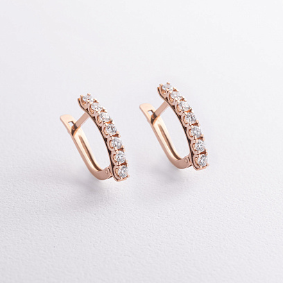 Золотые серьги с бриллиантами 345241321