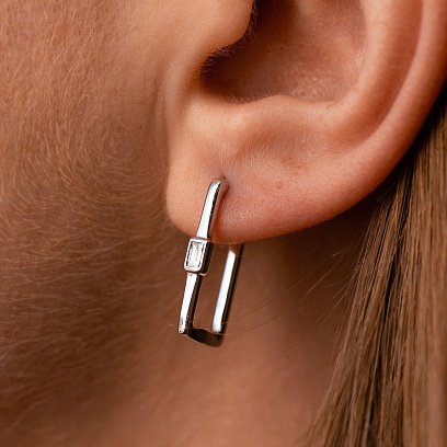 Золоті сережки з діамантами сб0559ri №4