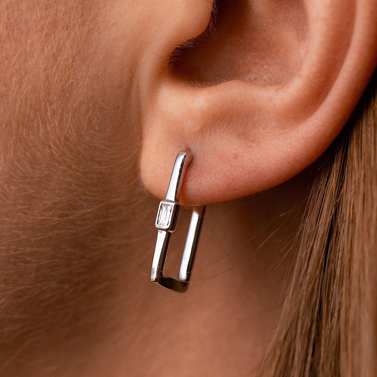 Золоті сережки з діамантами сб0559ri від ювелірного магазину Онікс - 3