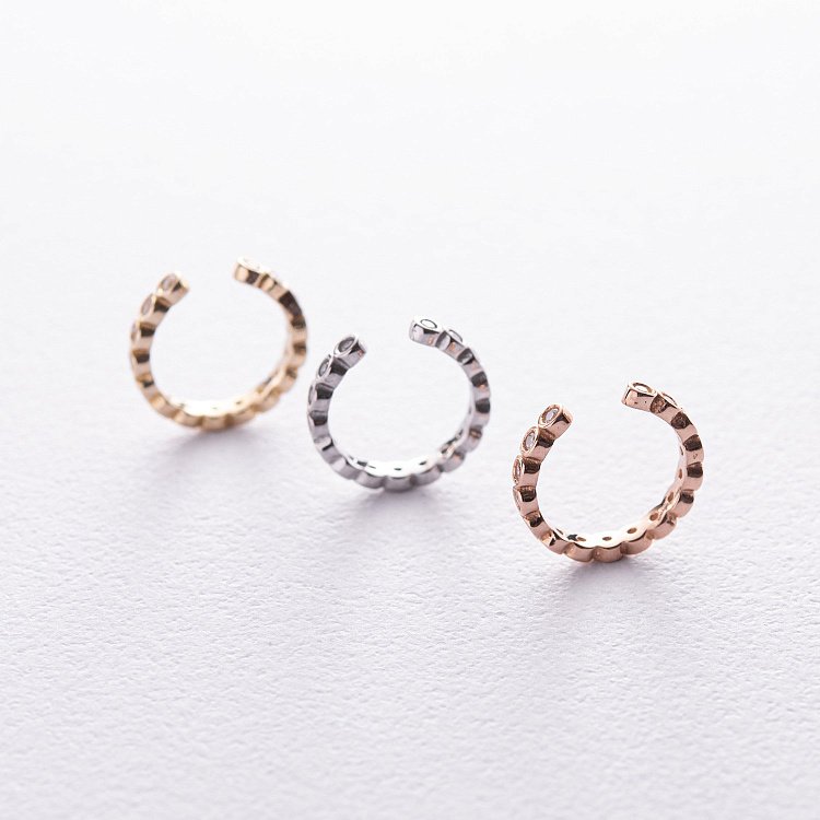 Каффа "Джесіка" у жовтому золоті (фіаніти) с08026 від ювелірного магазину Онікс - 2