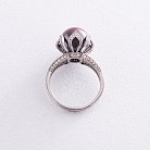 Золотое кольцо с жемчугом и бриллиантами 7017075 от ювелирного магазина Оникс - 2