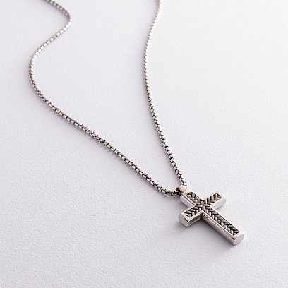 Мужское серебряное колье "Крест" ZANCAN EXC480-N №3