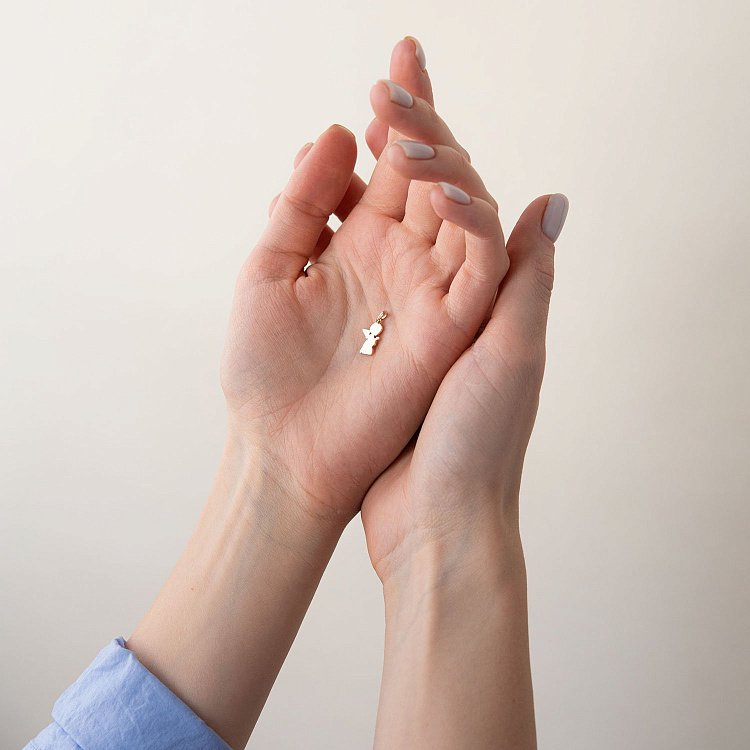 Кулон "Ангел" в червоному золоті п03572 від ювелірного магазину Онікс - 1