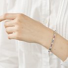 Серебряный браслет с разноцветными фианитами 141268 от ювелирного магазина Оникс - 3