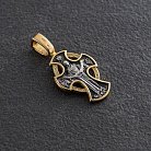 Срібний православний хрестик (чорніння, позолота) 132718 от ювелирного магазина Оникс - 2