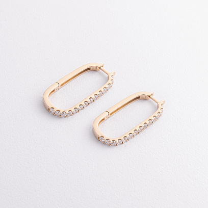 Золоті сережки "Ellen" з фіанітами с09458 №2