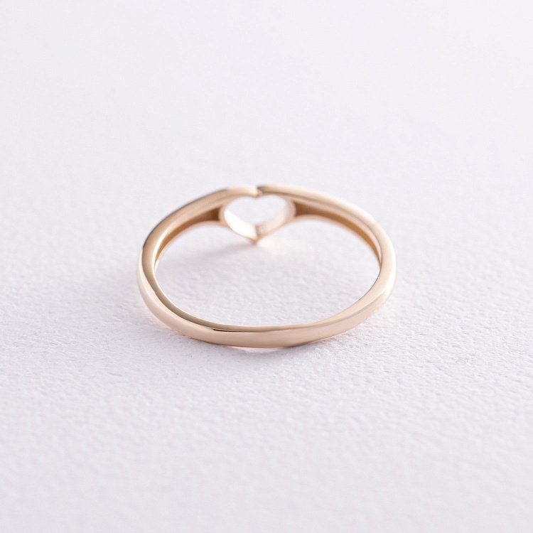 Кольцо "Сердечко" в желтом золоте к07228 от ювелирного магазина Оникс - 2