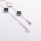 Срібний браслет "Конюшина" (перламутр, онікс) 141647 от ювелирного магазина Оникс - 4