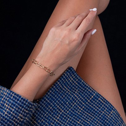 Браслет "Фантазія" в жовтому золоті б04713 №2