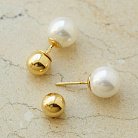 Золоті сережки з перлами с0527 от ювелирного магазина Оникс - 4