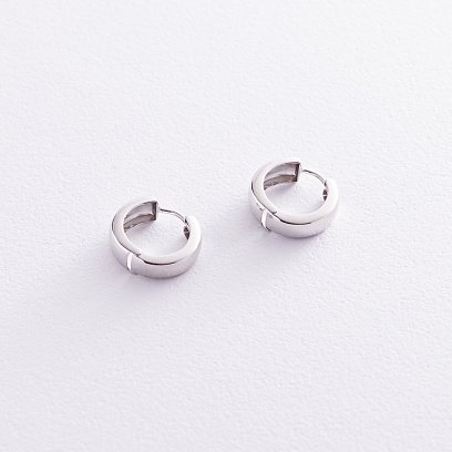 Сережки - кільця  в білому золоті с08199 №3