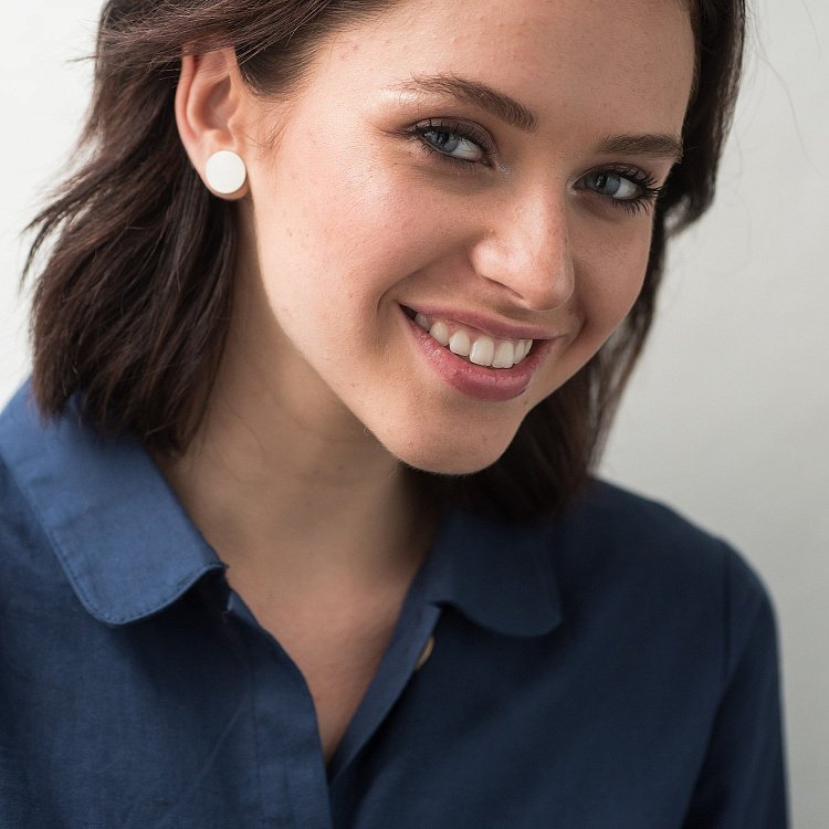 Серебряные серьги-пусеты "Круг" (блестящие) 122513 от ювелирного магазина Оникс - 8