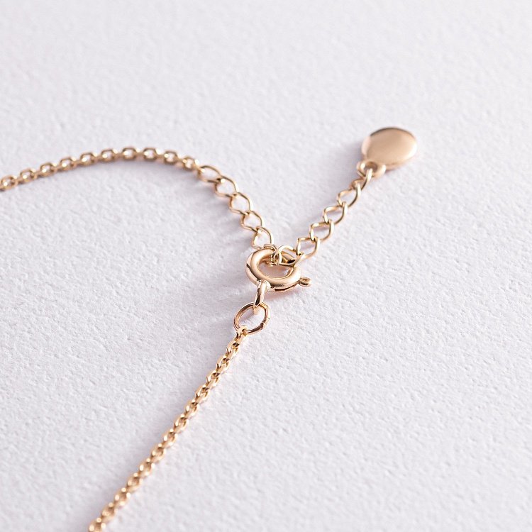 Браслет "Девочка и мальчик" в желтом золоте (возможна гравировка) з2090ж от ювелирного магазина Оникс - 2