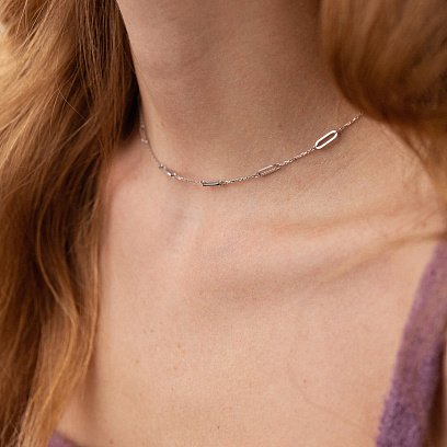 Колье "Карен" в белом золоте кол02348 №7