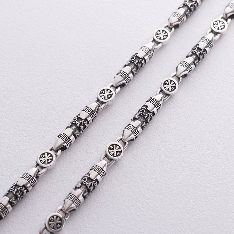 Срібний чоловічий ланцюжок "Георгій Переможець. Хризма" 1167 від ювелірного магазину Онікс - 5