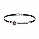 Каучуковий браслет "Компас" з золотими вставками з діамантами ZANCAN BE972BR-N от ювелирного магазина Оникс