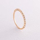 Золота каблучка з доріжкою каменів (діаманти) кб0463ca от ювелирного магазина Оникс