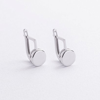 Детские серьги в белом золоте с09280 №3