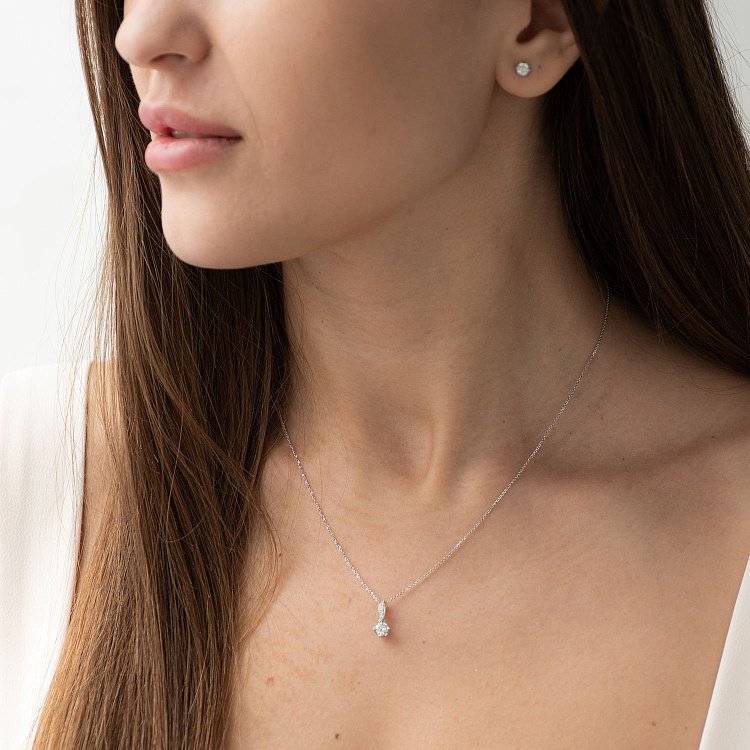 Золотий кулон з діамантами пб0154lg від ювелірного магазину Онікс - 1