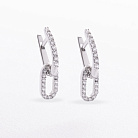 Серебряные серьги с фианитами 902-01290 от ювелирного магазина Оникс