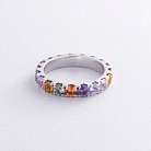 Золотое кольцо с разноцветными сапфирами кб0490gl от ювелирного магазина Оникс - 2