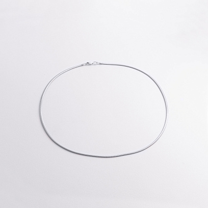 Колье "Gisele" в белом золоте (снейк - 2 мм) ц00327-2,0 №6