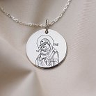 Серебряный кулон "Икона Божьей Матери с Иисусом" 132724бож от ювелирного магазина Оникс - 2