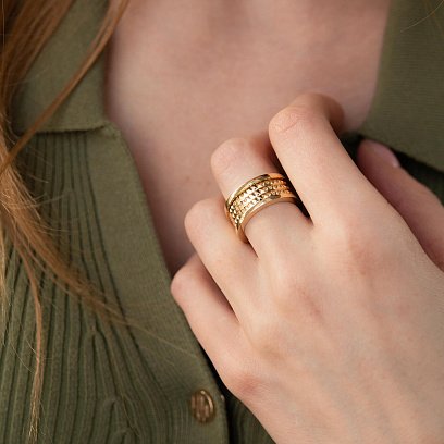 Кольцо "Gina" в желтом золоте к07391 №8