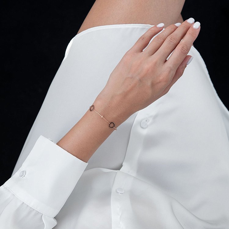 Браслет з червоного золота б04211 від ювелірного магазину Онікс - 1