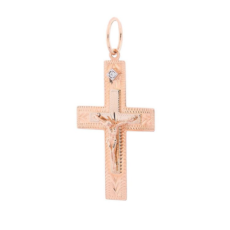 Золотий православний хрестик п02296 від ювелірного магазину Онікс