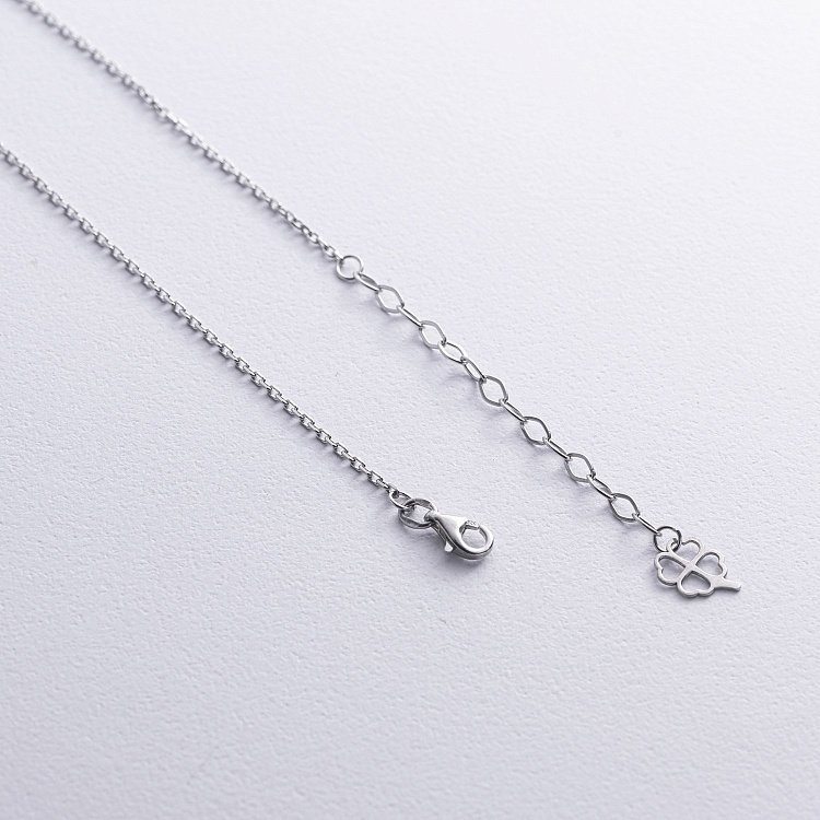 Серебряное колье "Клевер" с перламутром 181300 от ювелирного магазина Оникс - 2