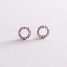 Золоті сережки "Маленький круговорот" з діамантами 102-10055к от ювелирного магазина Оникс