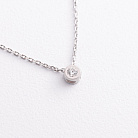Срібне кольє з фіанітом 908-00971 от ювелирного магазина Оникс