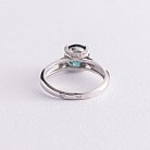 Серебряное кольцо (фианиты, кварц) 1354/1р-QGR от ювелирного магазина Оникс - 4