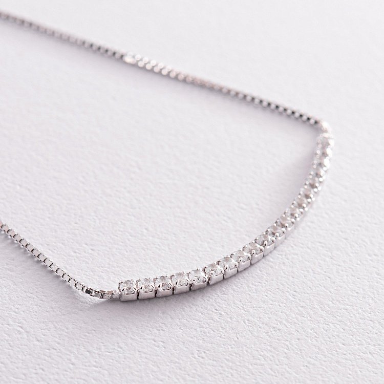 Серебряный браслет "Утонченный" с белыми фианитами 141606 от ювелирного магазина Оникс - 3