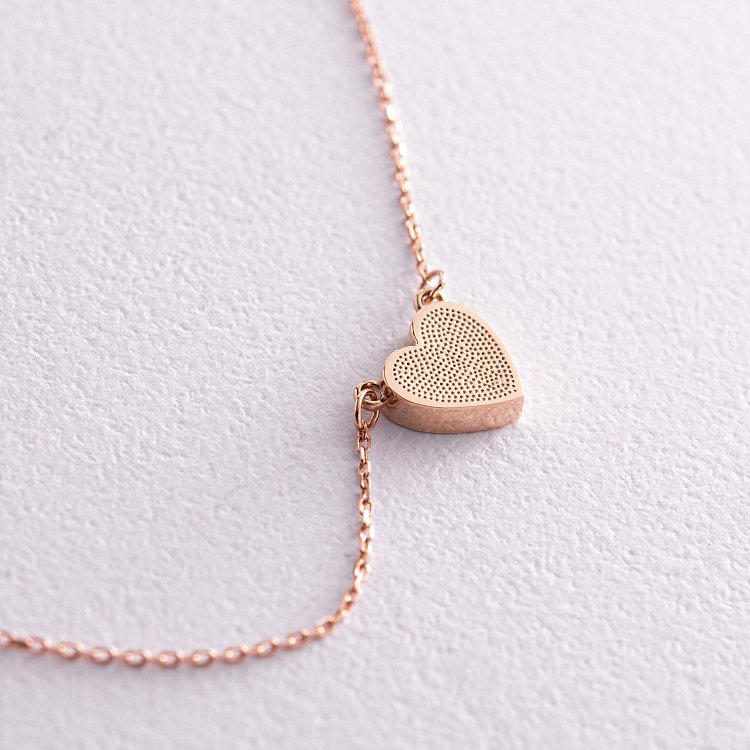 Колье "С Украиной в сердце" в красном золоте (голубая и желтая эмаль) кол02305 - 4 Колье "С Украиной в сердце" в красном золоте (голубая и желтая эмаль) кол02305 от ювелирного магазина Оникс - 4