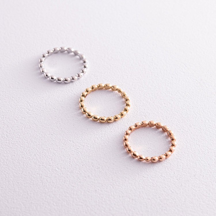 Кольцо "Шарики" в красном золоте к07095к от ювелирного магазина Оникс - 6