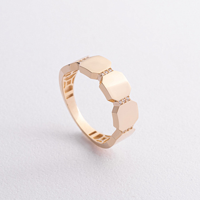 Кольцо "Claudia" в желтом золоте (фианиты) к08237