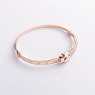 Жорсткий браслет "Пантера" у червоному золоті (фіаніти) б04630 от ювелирного магазина Оникс - 1