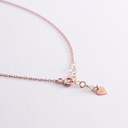 Золоте кольє "Хрестик" з фіанітом кол02187 №5